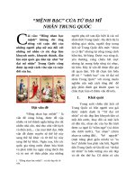 MỆNH BẠC” CỦA TỨ ĐẠI MĨ NHÂN TRUNG QUỐC