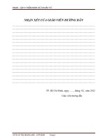 TKMH lập và thẩm định dự án đầu tư khách sạn 3 sao ( kèm file tính toán)