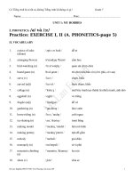 Unit 1 My hobbies Tiếng anh 7 chương trình mới