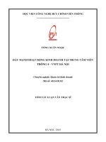 Đẩy mạnh hoạt động kinh doanh tại trung tâm viễn thông 4 – VNPT hà nội (tt) 