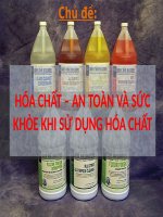 HÓA CHẤT – AN TOÀN VÀ SỨC KHỎE KHI SỬ DỤNG HÓA CHẤT an toàn lao động trong sản xuất