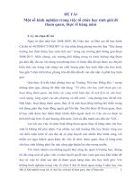 SKKN Một số kinh nghiệm trong việc tổ chức cho học sinh đi tham quan hàng năm