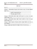 TIỂU LUẬN: LẬP THẨM ĐỊNH DỰ ÁN ĐẦU TƯ XÂY DỰNG