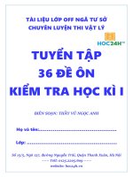 Tuyển tập 36 đề ôn tập Vật Lý 12 ( học kì I )