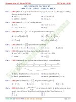 Đề cương ôn thi HK1   THPT đa phúc   HN có đáp án