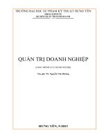 Đề cương bài giảng Quản trị doanh nghiệp  TS. Nguyễn Văn Hưởng