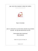 Cho vay tiêu dùng tại ngân hàng thương mại cổ phần sài gòn – hà nội chi nhánh thái nguyên (tt) 