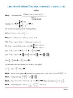 Chuyên đề phương trình lượng giác bồi dưỡng học sinh giỏi toán 11 
