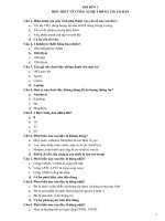 250 câu hỏi ôn tập tin học cơ bản