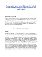 Com   ap dung tap quan quoc te trong viec xet xu tranh chap hop dong thuong mai co yeu to nuoc ngoai