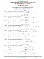 Bài tập trắc nghiệm chương 3 đại số 10 có đáp án 