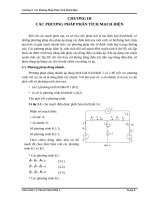 CÁC PHƯƠNG PHÁP PHÂN TÍCH MẠCH ĐIỆN