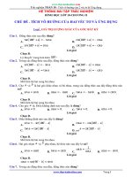 Bài tập trắc nghiệm chương 2 hình học lớp 10 có đáp án 