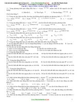 Tổng hợp câu hỏi trắc nghiệm vật lí lớp 12 học kỳ 1 