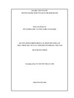 Kế toán trách nhiệm trong các bệnh viện công lập trực thuộc Bộ Y tế ở các tỉnh miền núi phía Bắc Việt Nam (tt)