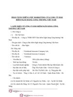 phan tich chiến lược marketing của công ty bảo hiểm ngân hàng công thương việt nam 