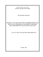 Tìm hiểu và ứng dụng kiến trúc enterprise service bus nhằm tăng cường hiệu quả tích hợp các hệ thống công nghệ thông tin tại ngân hàng nhà nước 