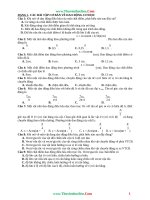 200 câu hỏi trắc nghiệm về dao động cơ học có đáp án 