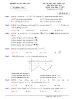 Đề thi thử tốt nghiệp THPT quốc gia môn toán có đáp án và hướng dẫn giải