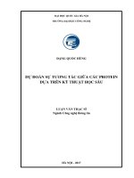 Dự đoán tương tác giữa các protein dựa trên thuật toán deep learning 