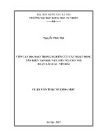 Tiếp cận địa mạo trong nghiên cứu các hoạt động tân kiến tạo khu vực dãy núi con voi, đoạn lào cai   yên bái 
