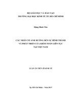 Các nhân tố ảnh hưởng đến sự hình thành và phát triển của kiểm toán liên tục tại việt nam 