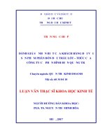 Đánh giá sự nhận biết của khách hàng đối với sản phẩm phân bón Đầu Trâu  Thúc của công ty cổ phần Bình Điền