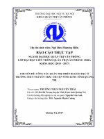 CÔNG TÁC QUẢN TRỊ THIẾT bị GIÁO dục ở TRƯỜNG THCS NGUYỄN TRÃI HUYỆN VĨNH LINH  TỈNH QUẢNG TRỊ