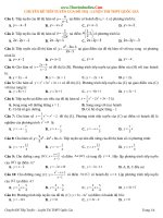 44 câu hỏi trắc nghiệm tiếp tuyến của đồ thị luyện thi THPT quốc gia 