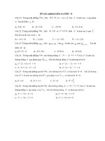 Đề trắc nghiệm kiểm tra học kì 1 lớp 11 