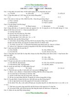 Bài tập trắc nghiệm amin – amino axit – protein 