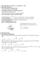 ĐỀ CƯƠNG ôn thi trắc nghiềm HÌNH  12 