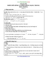 Chuyên đề phép dời hình và phép đồng dạng trong mặt phẳng lớp 11 