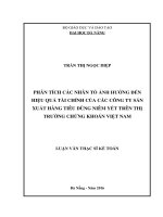 Phân tích các nhân tố ảnh hưởng đến hiệu quả tài chính dài hạn của các công ty sản xuất hàng tiêu dùng niêm yết trên thị trường chứng khoán việt nam