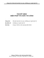 Thuyet minh bien phap thi cong