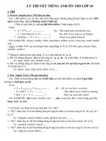 Ngu phap tieng anh on thi vao lop 10