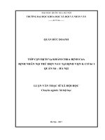Tiếp nhận dịch vụ khám chữa bệnh của bệnh nhân nội trú hiện nay tại bệnh viện k cơ sở 1 quán sứ   hà nội 