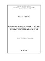 Phân tích lượng vết các anion f , cl , SO42 , PO43  trong hệ thống nước làm mát của nhà máy nhiệt điện bằng phương pháp sắc ký ion 