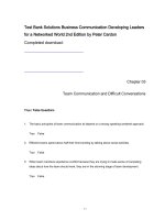  test bank solutions business communication developing leaders for a networked world 2nd edition 