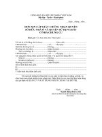 Com   mau don xin cap giay chung nhan quyen so huu nha o va quyen su dung dat o nha chung cu