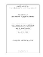 Kế toán trách nhiệm trong các bệnh viện công lập trực thuộc Bộ Y tế ở các tỉnh miền núi phía Bắc Việt Nam (NCKH)