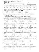 Đề ôn tập kiểm tra 1 tiết môn hình 11 