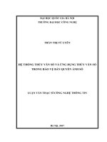 Hệ thống thủy vân số và ứng dụng thủy vân số trong bảo vệ bản quyền ảnh số 