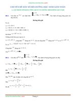 Chuyên đề dãy số bồi dưỡng học sinh giỏi toán có lời giải 
