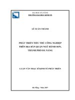 Phát triển công nghiệp tiểu thủ công nghiệp trên địa bàn quận ngũ hành sơn thành phố đà nẵng