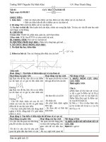 Giáo án 3 cột giải tích 12 tiết 5 