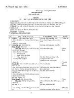 Giáo án tổng hợp các môn học lớp 2 thuẩn chuẩn kiến thức kĩ năng 2018 tuần (2) 