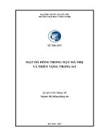 Mật mã dòng trong mật mã hạng nhẹ và triển vọng trong IoT (Luận văn thạc sĩ)