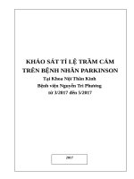Khảo sát tỉ lệ trầm cảm trên bệnh nhân parkinson