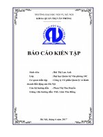 Báo cáo kiến tập quản trị văn phòng tại Công ty cổ phần quản lý và kinh doanh bất động sản hà nội